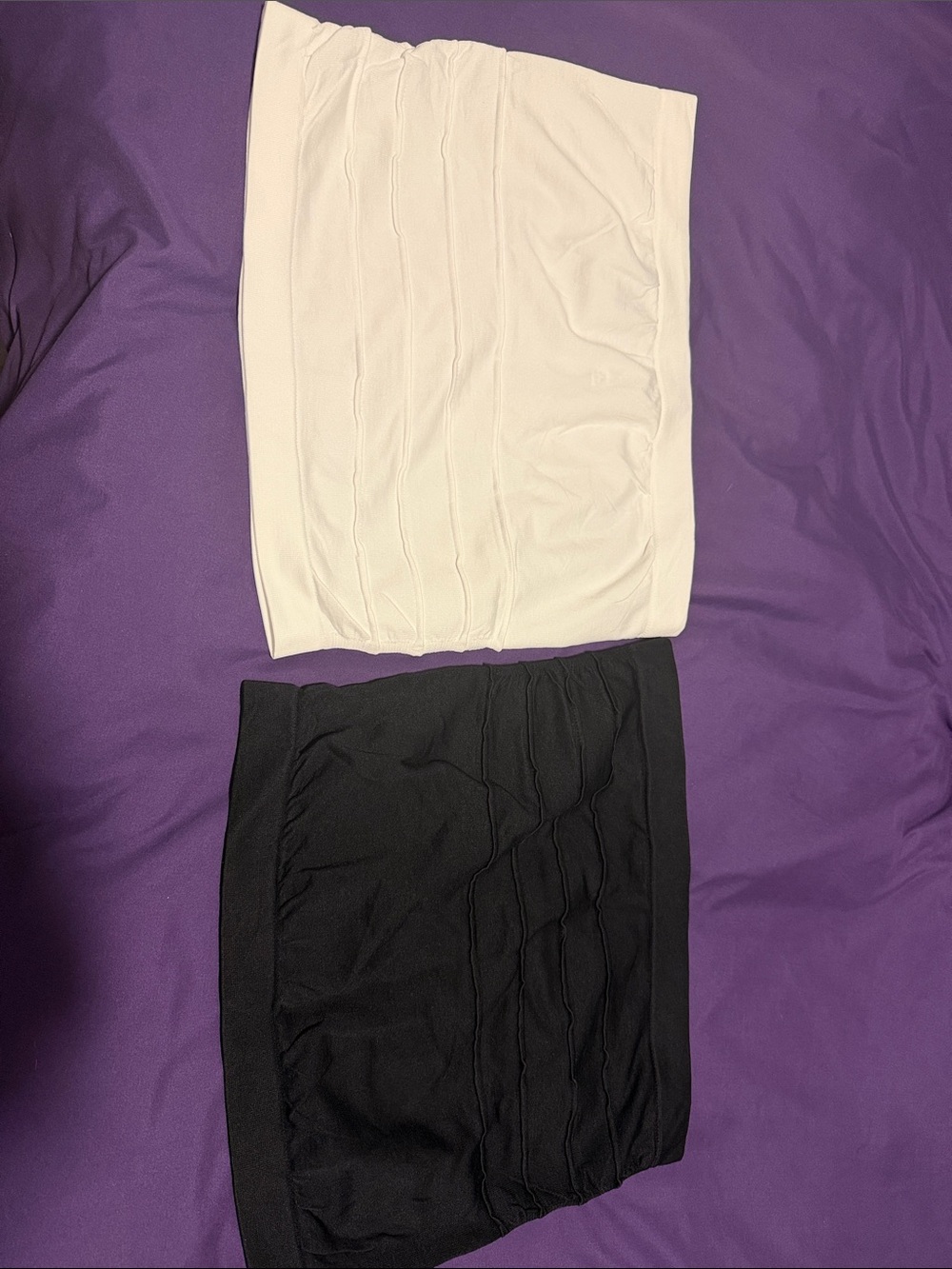 Classic Two-Pack Mini Tube Skirts - Black & Cream